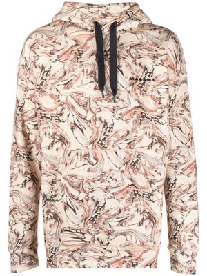MARANT Marvin abstract-pattern cotton blend hoodie - Brown