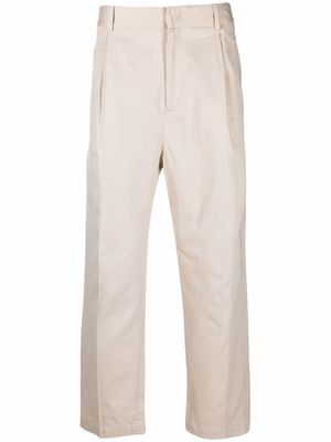 MARANT mid-rise cotton chino trousers - Neutrals