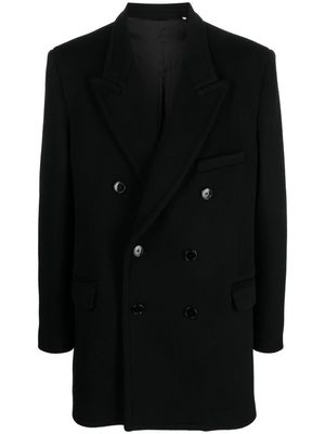 MARANT midi double-breasted coat - Black