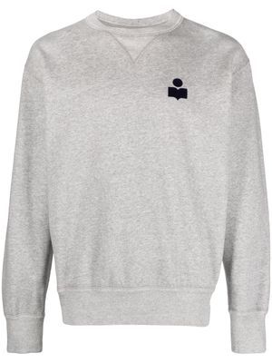 MARANT Mike flocked-logo sweatshirt - Grey
