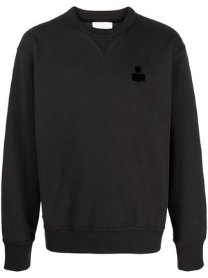 MARANT Mike logo-flocked sweatshirt - Black