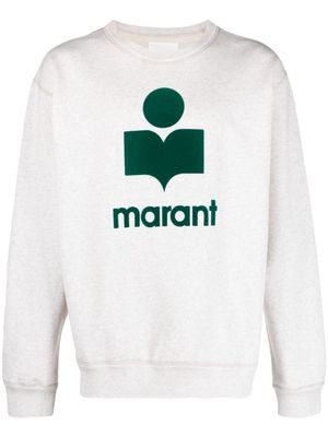 MARANT Mikoy flocked-logo sweatshirt - Grey