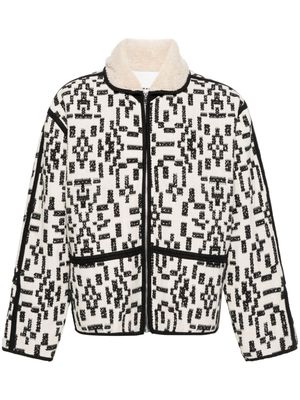 MARANT Nelkis pattern-jacquard jacket - Neutrals