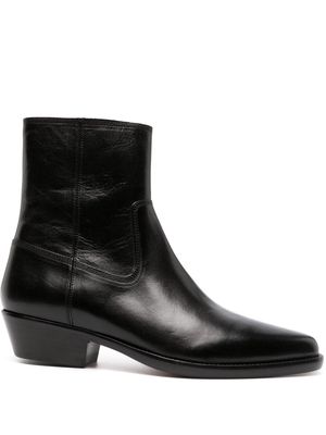 MARANT Okuni leather ankle boots - Black