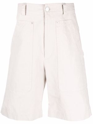 MARANT organic cotton-linen chino shorts - Neutrals