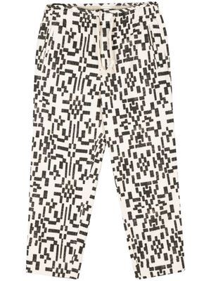 MARANT Piago patterned loose-cut trousers - Neutrals