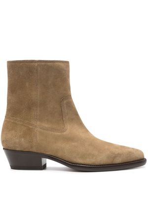 MARANT pointed-toe suede ankle boots - Neutrals