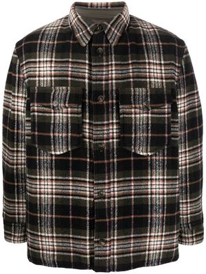 MARANT quilted check-print shirt jacket - Green