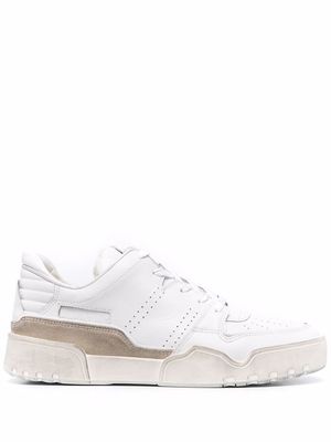 MARANT shearling leather sneakers - White
