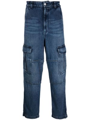 MARANT straight-leg cargo jeans - Blue