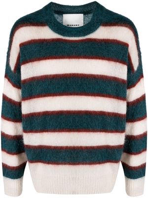 MARANT stripe-print crew-neck jumper - Neutrals