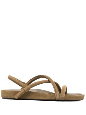 MARANT suede crossover-strap sandals - Green