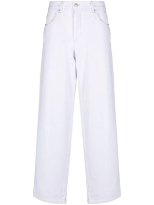 MARANT tonal-design straight-leg jeans - White