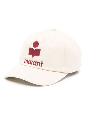 MARANT Tyron embroidered-logo cap - Neutrals