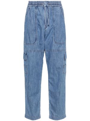 MARANT Vanni chambray straight-leg trousers - Blue
