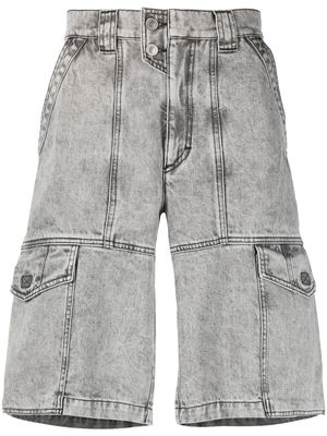 MARANT washed denim bermuda shorts - Grey
