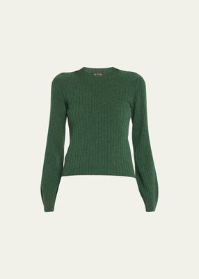 Maras Cashmere Ribbed Crewneck Sweater