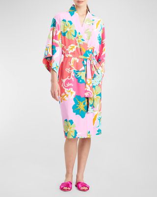 Marbella Floral-Print Robe
