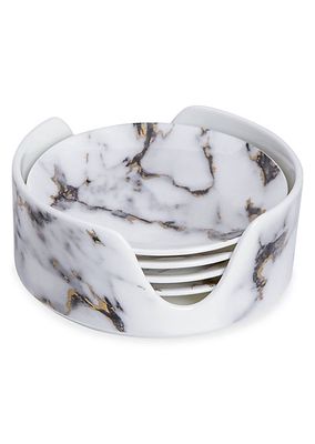 Marble Venice Fog 5-Piece Coaster Set