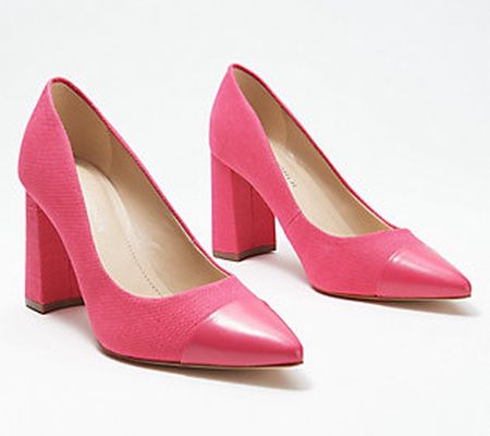 Marc Fisher Linen Pointy Toe Pumps- Velda