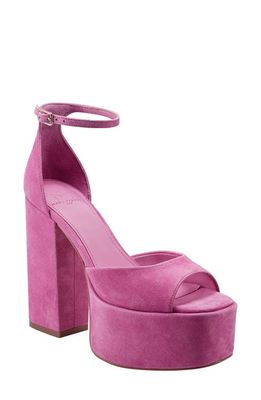 Marc Fisher LTD Della Ankle Strap Platform Sandal in Medium Pink