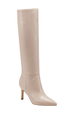 Marc Fisher LTD Georgiey Pointed Toe Knee High Boot in Light Natural