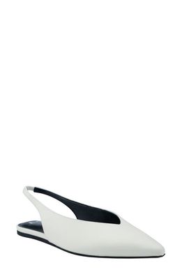 Marc Fisher LTD Graceful Pointed Toe Slingback Flat in Ivory