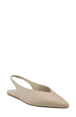 Marc Fisher LTD Graceful Pointed Toe Slingback Flat in Light Natural