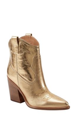 Marc Fisher LTD Jalella Pointed Toe Western Boot in Gold 710