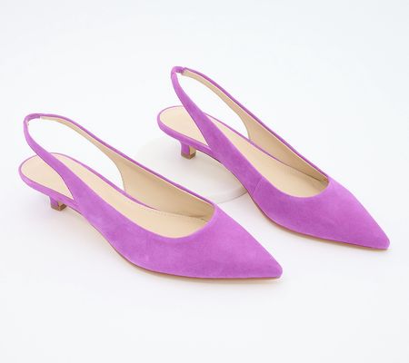 Marc Fisher LTD Leather or Suede Slingback Pump - Posey