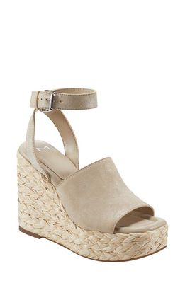 Marc Fisher LTD Nelly Ankle Strap Wedge Sandal in Light Natural 110