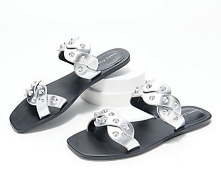 Marc Fisher Studded Slide Sandals - Bodil