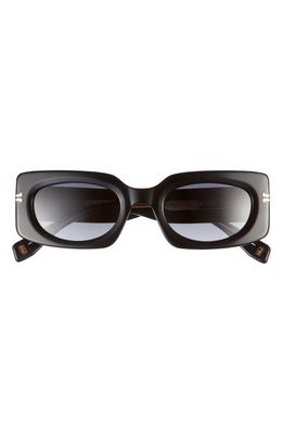 Marc Jacobs 50mm Rectangle Sunglasses in Black/Grey Shaded