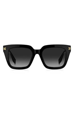 Marc Jacobs 52mm Gradient Square Sunglasses in Black/Grey Shaded