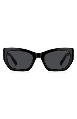 Marc Jacobs 53mm Cat Eye Sunglasses in Black/Grey