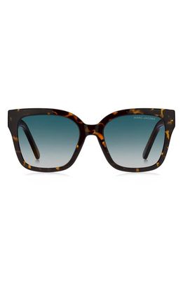 Marc Jacobs 53mm Gradient Square Sunglasses in Havana/Blue Shaded