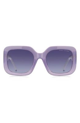 Marc Jacobs 53mm Polarized Square Sunglasses in Violet Grey/Violet Shaded