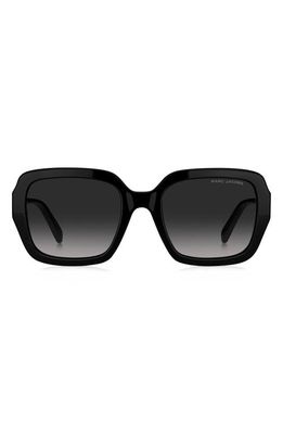 Marc Jacobs 54mm Gradient Square Sunglasses in Black/Grey Shaded
