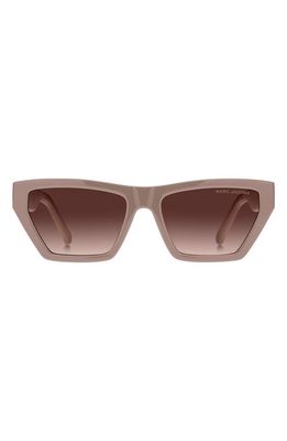 Marc Jacobs 55mm Gradient Cat Eye Sunglasses in Beige/Brown Gradient