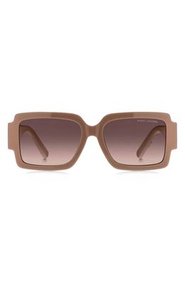 Marc Jacobs 55mm Gradient Rectangular Sunglasses in Nude Brwn/Brown Gradient
