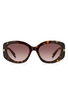 Marc Jacobs 56mm Gradient Rectangular Sunglasses in Havana/Brown Gradient