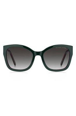 Marc Jacobs 56mm Gradient Round Sunglasses in Teal /Grey Shaded