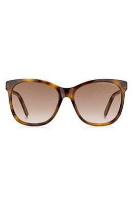 Marc Jacobs 57mm Cat Eye Sunglasses in Dark Havana/brown Gradient