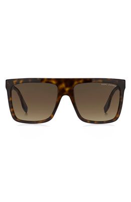 Marc Jacobs 57mm Flat Top Sunglasses in Havana /Brown Gradient