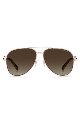 Marc Jacobs 59mm Gradient Aviator Sunglasses in Gold Brown/Brown