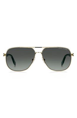 Marc Jacobs 60mm Gradient Aviator Sunglasses in Gold /Grey Shaded