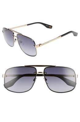 Marc Jacobs 61mm Navigator Sunglasses in Black/Gold