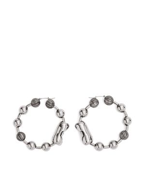 Marc Jacobs ball-chain hoop earrings - Silver