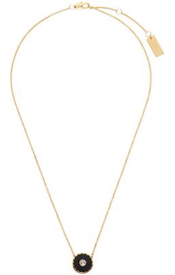 Marc Jacobs Black & Gold 'The Medallion Pendant' Necklace