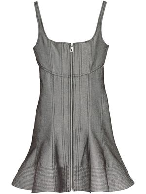 Marc Jacobs bustier fluted minidress - Grey